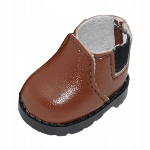 Coppia di scarpe in pelle PU per bambole 17 cm, stile comodo e decorativo