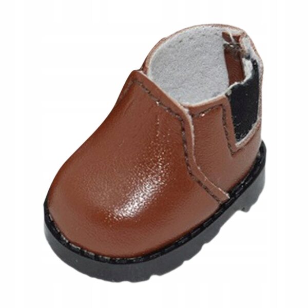 Coppia di scarpe in pelle PU per bambole 17 cm, stile comodo e decorativo