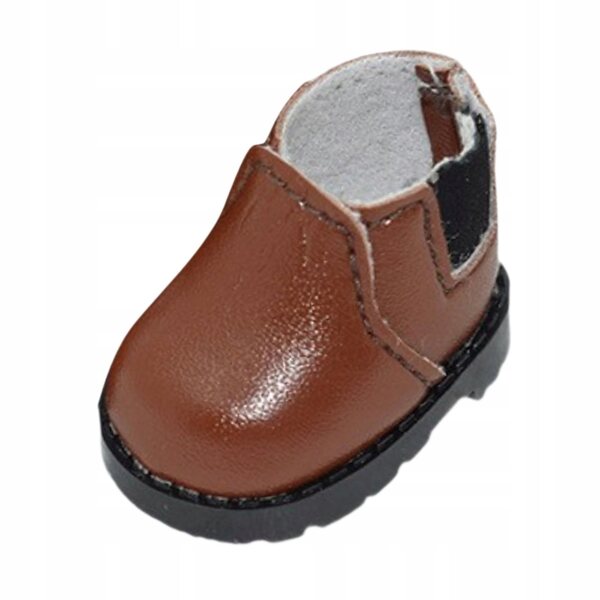 Coppia di scarpe in pelle PU per bambole 17 cm, stile comodo e decorativo