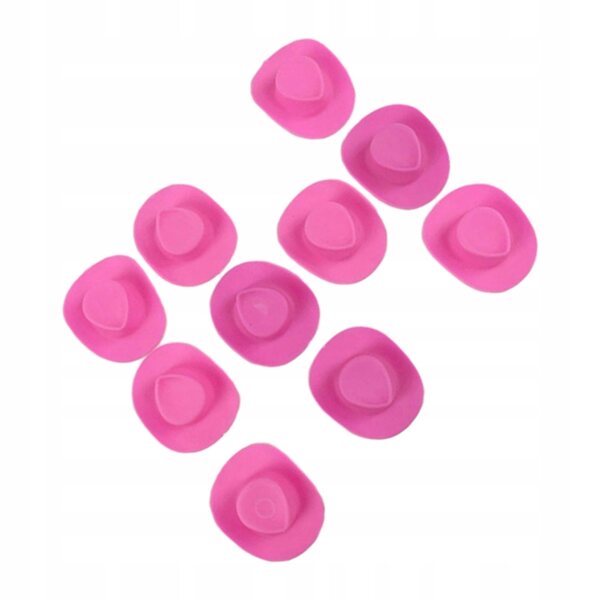 10 rosa Mini-Western-Kowbojskie-Hüte für 12-Zoll-Puppen und Dekorationen