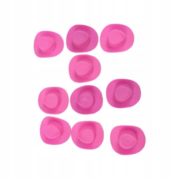 10 rosa Mini-Western-Kowbojskie-Hüte für 12-Zoll-Puppen und Dekorationen