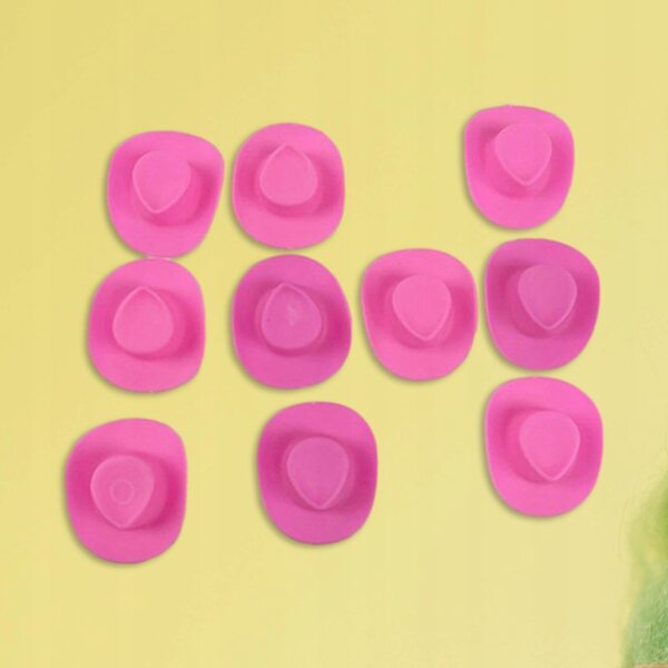 10 rosa Mini-Western-Kowbojskie-Hüte für 12-Zoll-Puppen und Dekorationen