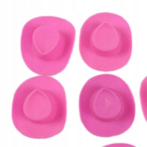10 rosa Mini-Western-Kowbojskie-Hüte für 12-Zoll-Puppen und Dekorationen