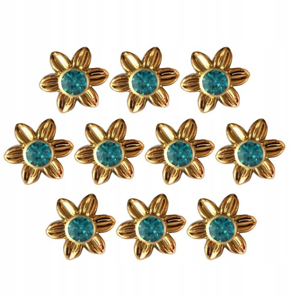 10 Niti Flower-Kunststoffe für Kleidung, Schuhe und Taschen, 19 mm, Grün