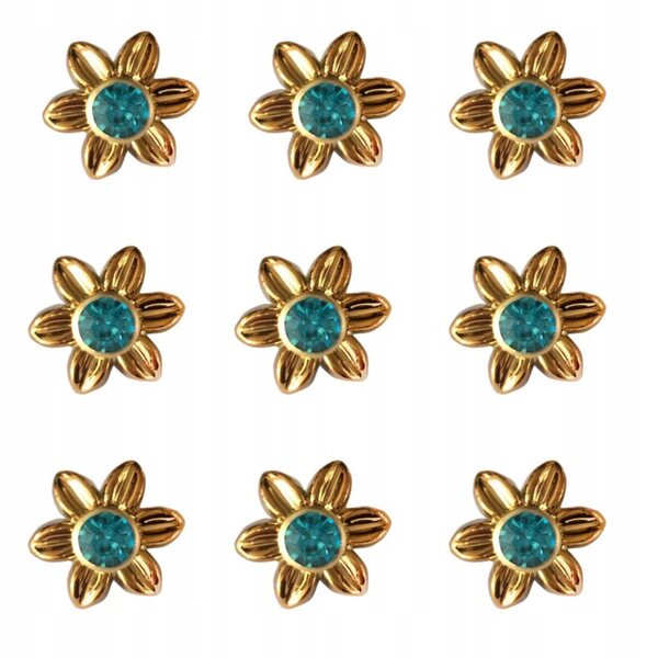 10 Niti Flower-Kunststoffe für Kleidung, Schuhe und Taschen, 19 mm, Grün