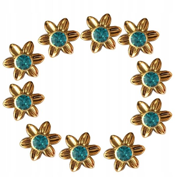 10 Niti Flower-Kunststoffe für Kleidung, Schuhe und Taschen, 19 mm, Grün