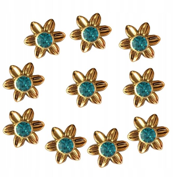10 Niti Flower-Kunststoffe für Kleidung, Schuhe und Taschen, 19 mm, Grün