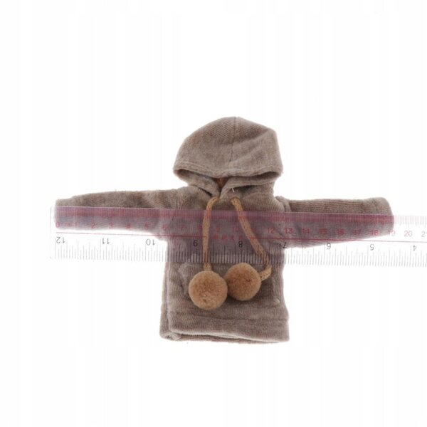 Bluse mit brauner Kapuze für 1/6 BJD Puppen, handgefertigte Kleidung