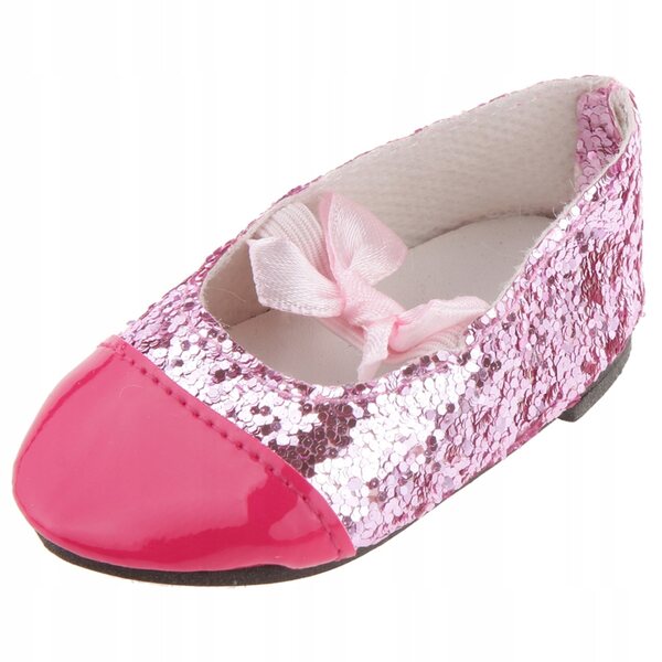 Scarpe rosa con fiocco per bambole da 18 pollici – accessori moda eleganti