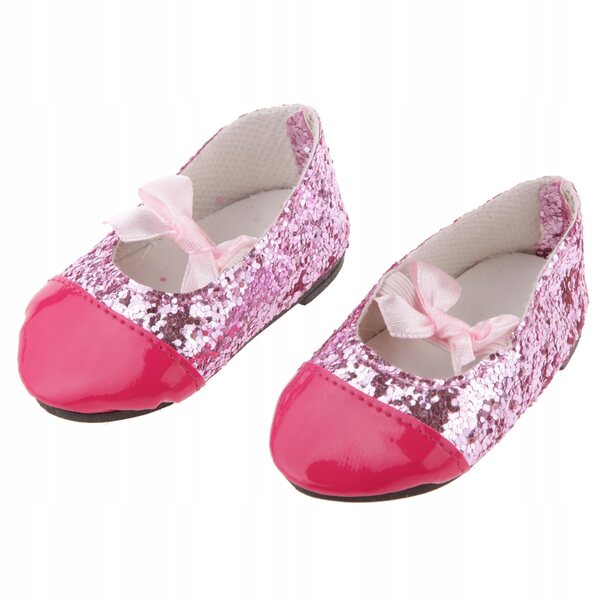 Scarpe rosa con fiocco per bambole da 18 pollici – accessori moda eleganti