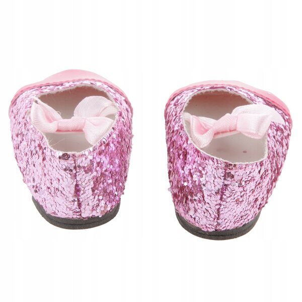 Scarpe rosa con fiocco per bambole da 18 pollici – accessori moda eleganti