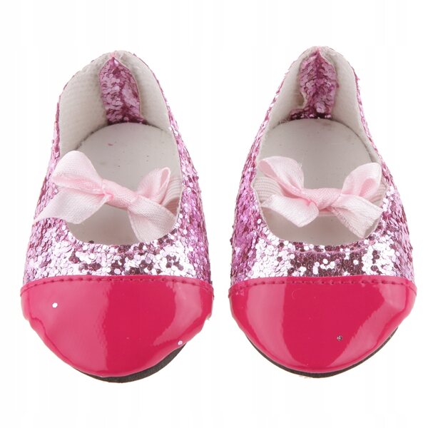 Scarpe rosa con fiocco per bambole da 18 pollici – accessori moda eleganti