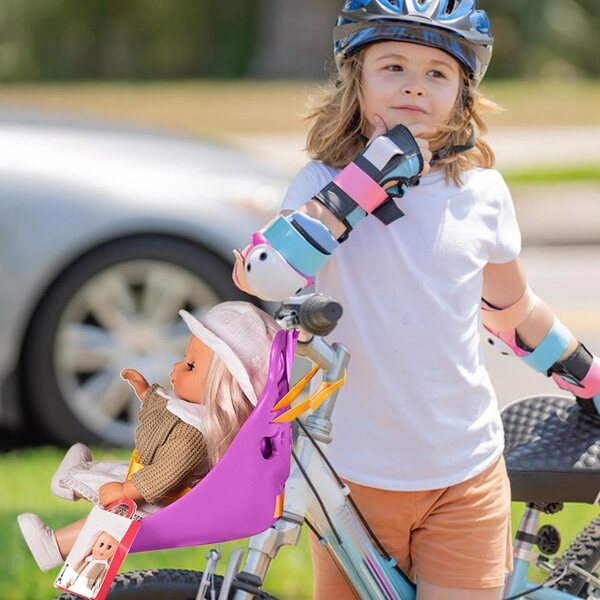 Puppensitz aus Silikon mit Befestigung für Kinderfahrrad, leicht und langlebig