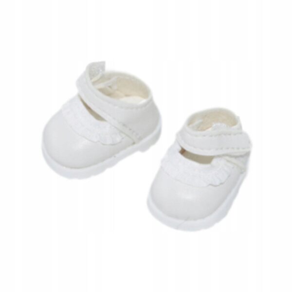 Scarpe Miniature per Bambole 17 cm in PU Bianche - Accessorio Decorativo ed Educativo