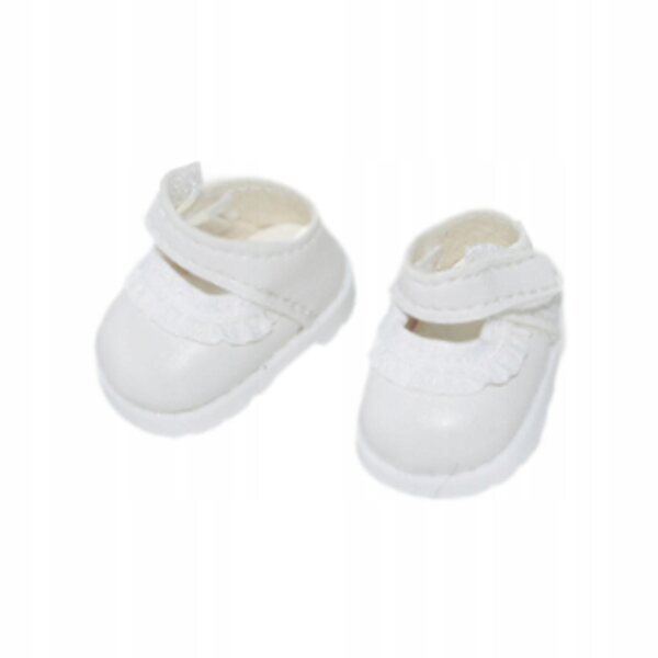 Scarpe Miniature per Bambole 17 cm in PU Bianche - Accessorio Decorativo ed Educativo