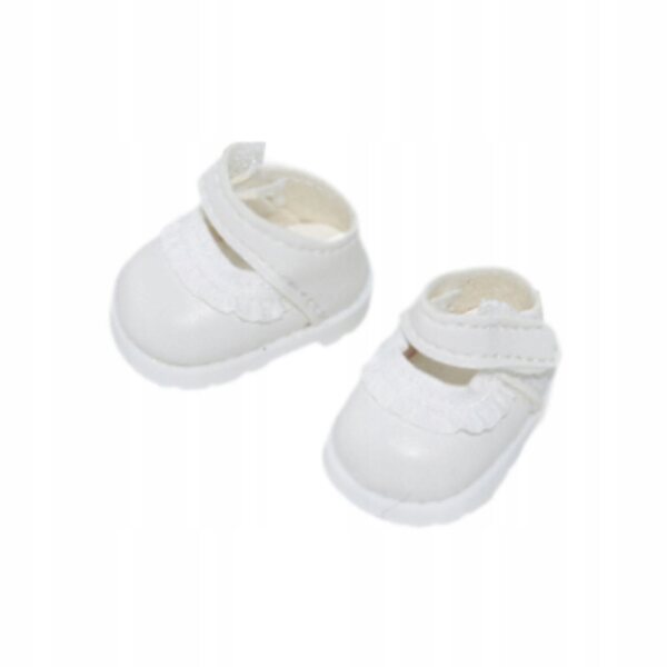 Scarpe Miniature per Bambole 17 cm in PU Bianche - Accessorio Decorativo ed Educativo