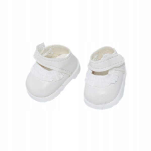 Scarpe Miniature per Bambole 17 cm in PU Bianche - Accessorio Decorativo ed Educativo