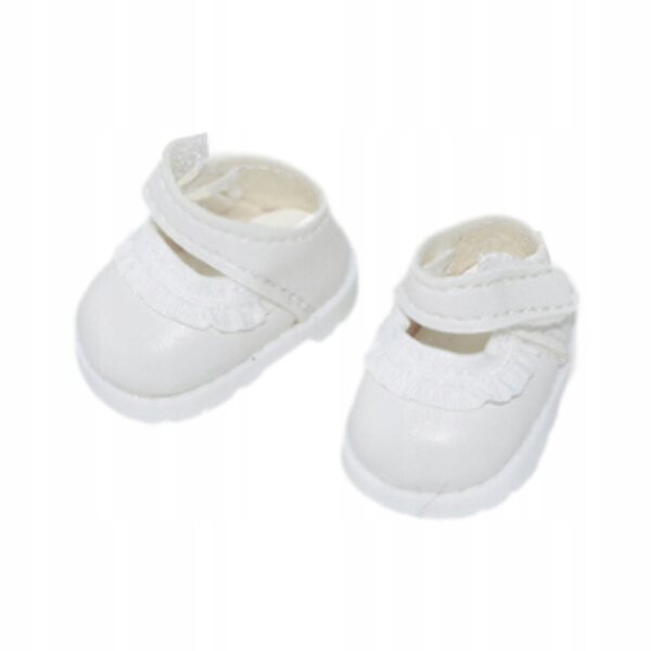 Scarpe Miniature per Bambole 17 cm in PU Bianche - Accessorio Decorativo ed Educativo