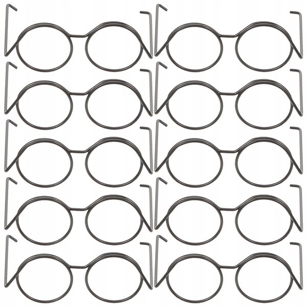 Mini Occhiali in Metallo per Bambole 20 Pezzi Nero - Accessori Decorativi e Giochi