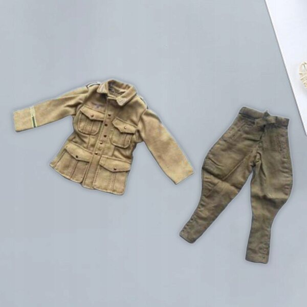 Komplettes Militärbekleidungsset im Maßstab 1:6 mit strapazierfähiger Hose und Jacke