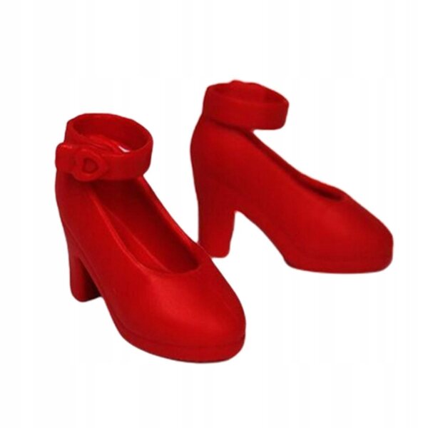 Scarpe in plastica con tacco alto per bambole 1/6 Blythe Licca Momoko Azone Rosse
