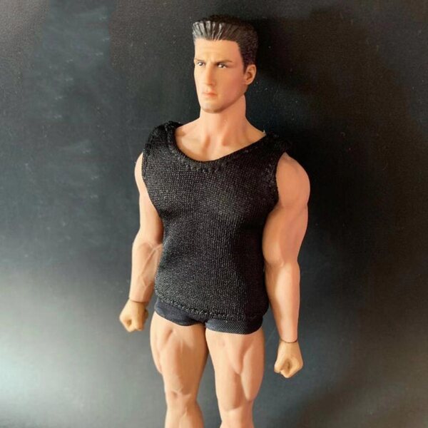 1/12 Schwarze Sportweste für 6 Zoll große männliche Actionfiguren
