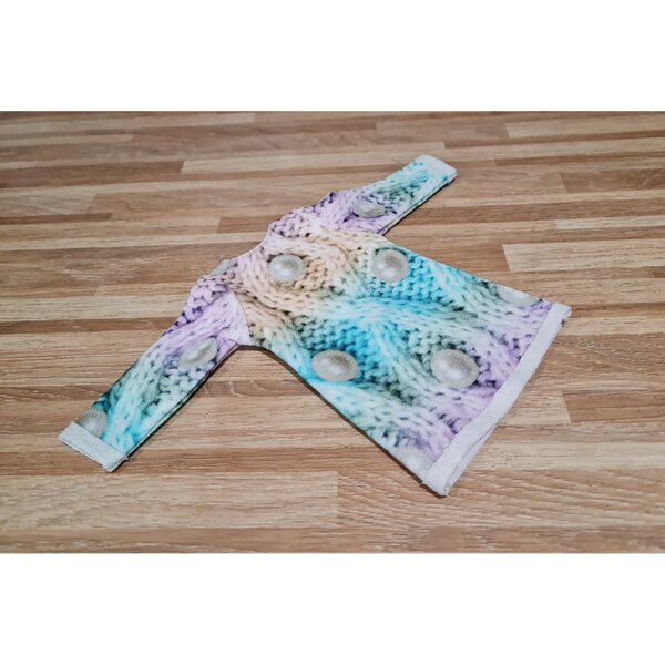 Pastellfarbenes Tuniko-Kleid für Paola Reina 32 cm Puppe aus weichem Stoff