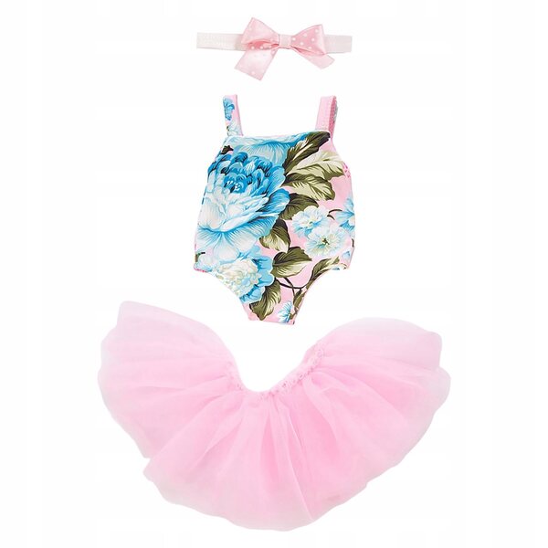 Lässiges Party-Mini-Tutu-Kleid für 18-Zoll-Puppen, ärmelloses Oberteil und Stirnband