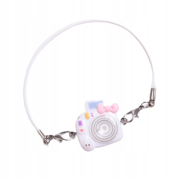 Miniatura fotocamera bianca per bambole 15-17 cm accessorio moda e gioco