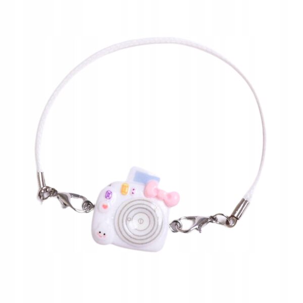 Miniatura fotocamera bianca per bambole 15-17 cm accessorio moda e gioco
