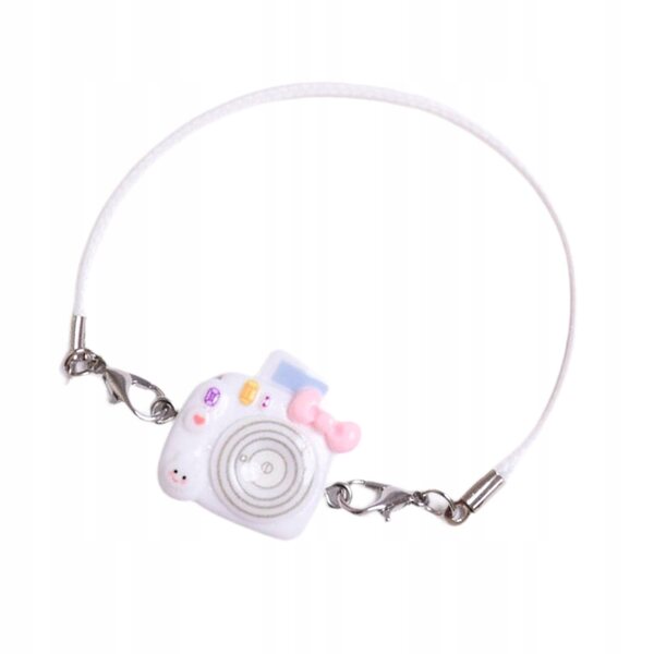 Miniatura fotocamera bianca per bambole 15-17 cm accessorio moda e gioco