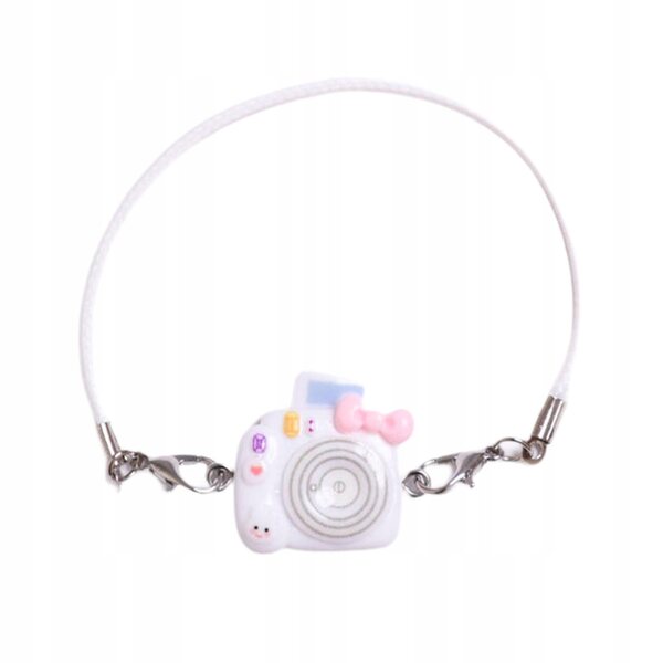 Miniatura fotocamera bianca per bambole 15-17 cm accessorio moda e gioco