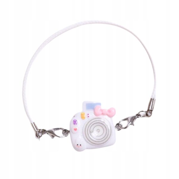 Miniatura fotocamera bianca per bambole 15-17 cm accessorio moda e gioco
