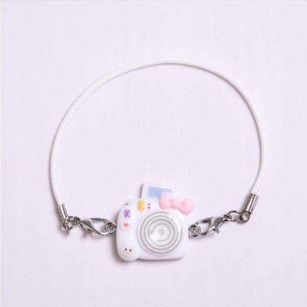 Miniatura fotocamera bianca per bambole 15-17 cm accessorio moda e gioco