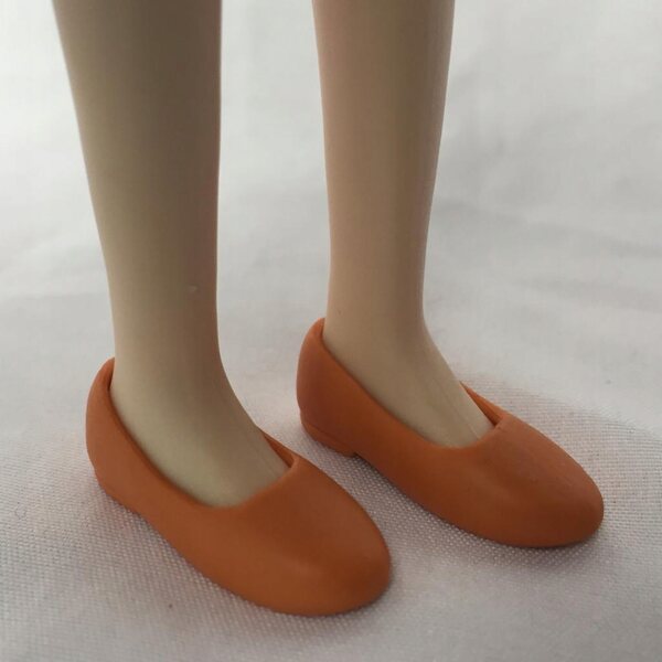 Sandali moda estiva per bambole 1/6 BJD e 12 pollici colore arancione