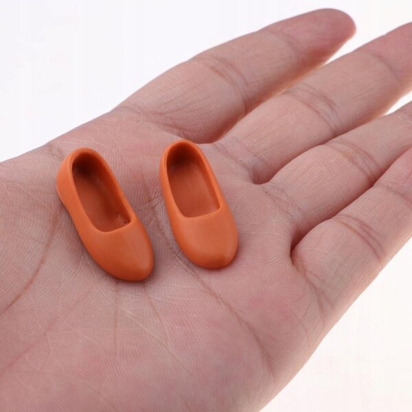 Sandali moda estiva per bambole 1/6 BJD e 12 pollici colore arancione