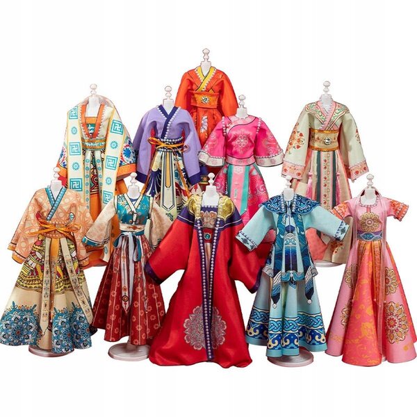Chinesisches traditionelles Kleid für Prinzessin-Puppe, DIY-Set für Cosplay und Foto