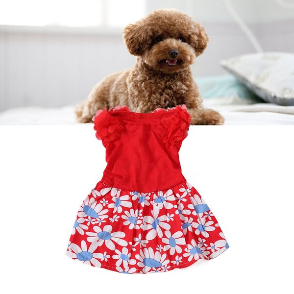 Hunde-Sommerkleid, weiche, atmungsaktive und leichte und stilvolle Sommerkleidung