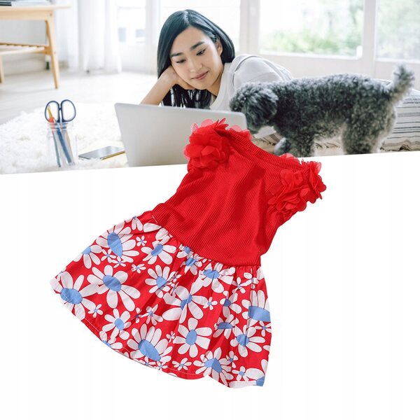 Hunde-Sommerkleid, weiche, atmungsaktive und leichte und stilvolle Sommerkleidung
