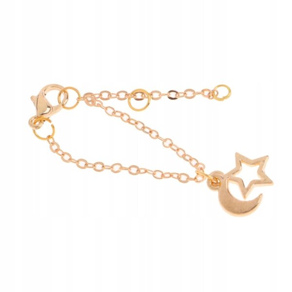 Collana moda per bambole Blythe 1/6 con motivo luna e stelle su metallo e flanella