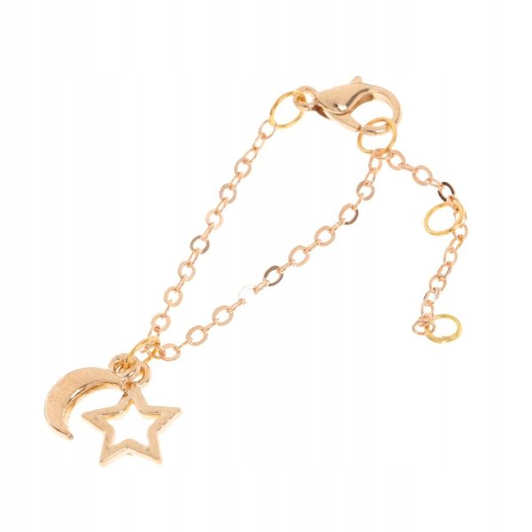 Collana moda per bambole Blythe 1/6 con motivo luna e stelle su metallo e flanella