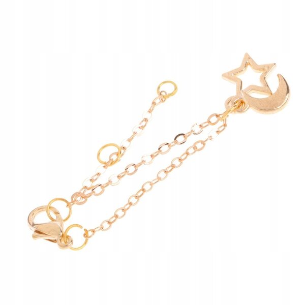 Collana moda per bambole Blythe 1/6 con motivo luna e stelle su metallo e flanella