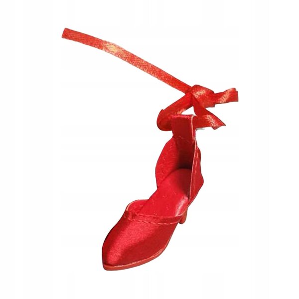 Sandaletti rossi con tacco per bambole 1/6, eleganti e comodi da indossare