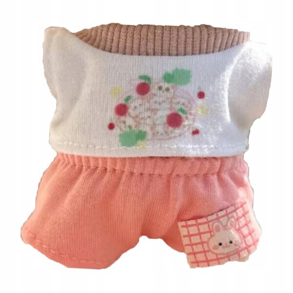 Set abbigliamento rosso per bambole 17 cm, maglietta e pantaloni morbidi