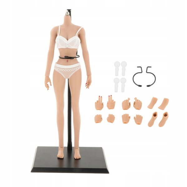 Modello corpo femminile 1:6 senza testa con parti mobili e accessori inclusi