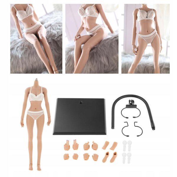Modello corpo femminile 1:6 senza testa con parti mobili e accessori inclusi