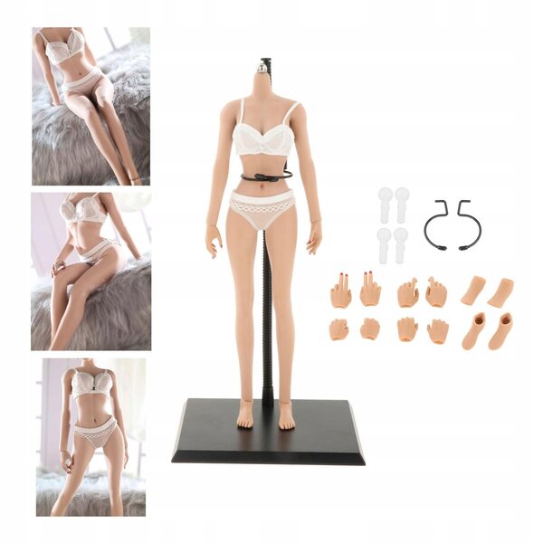 Modello corpo femminile 1:6 senza testa con parti mobili e accessori inclusi