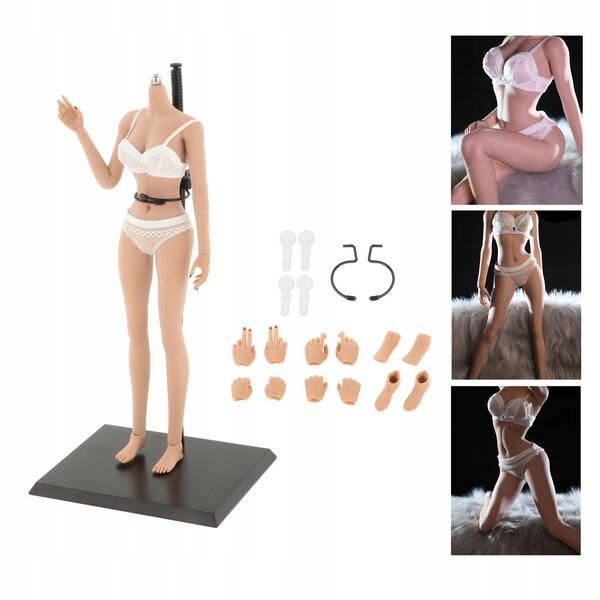 Modello corpo femminile 1:6 senza testa con parti mobili e accessori inclusi
