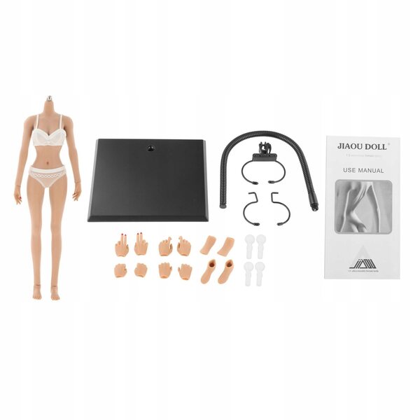 Modello corpo femminile 1:6 senza testa con parti mobili e accessori inclusi