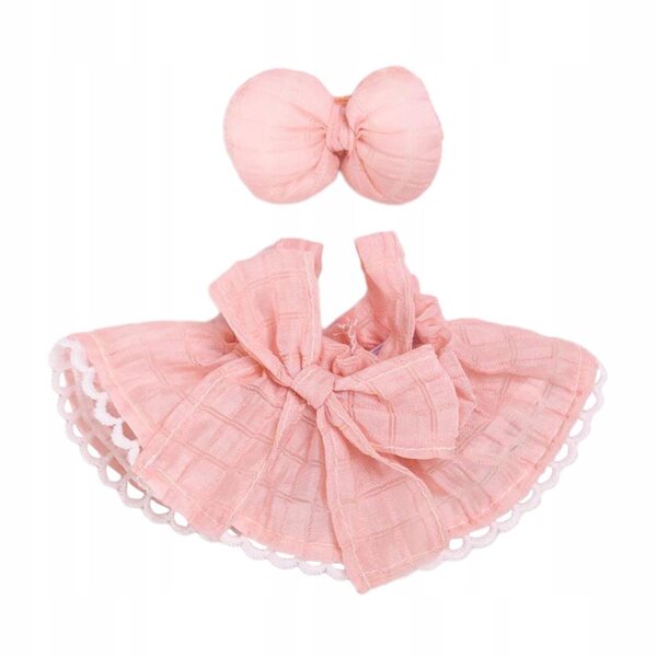 15cm Sukienka dla lalek Photo Prop Fashion Cute Doll Clothes for Party Kids różowa